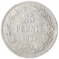 Монета 25 пенни 1901