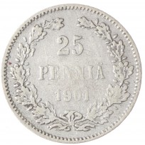 Монета 25 пенни 1901
