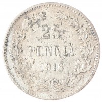Монета 25 пенни 1916