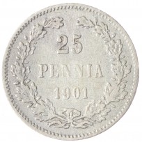 Монета 25 пенни 1901