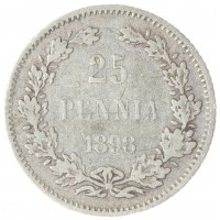 Монета 25 пенни 1898