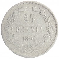 Монета 25 пенни 1894