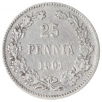 Монета 25 пенни 1901