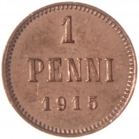 Монета 1 пенни 1915