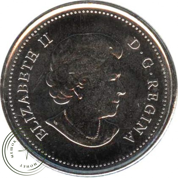 Канада 25 центов 2013 Арктическая экспедиция (глянцевая)