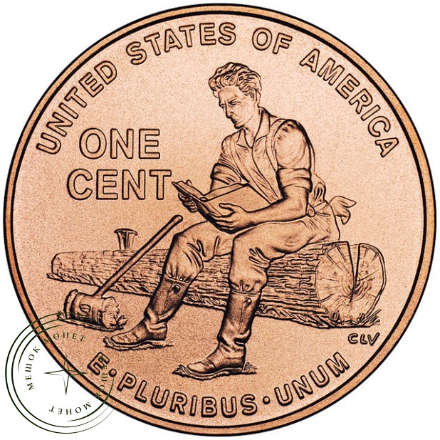 США 1 цент Юность Линкольна