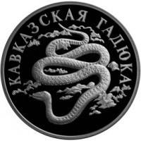 Монета 1 рубль 1999 Кавказская гадюка