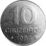 Бразилия 10 крузейро 1983
