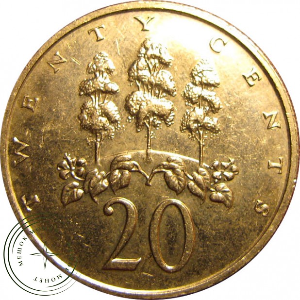 Ямайка 20 центов 1988
