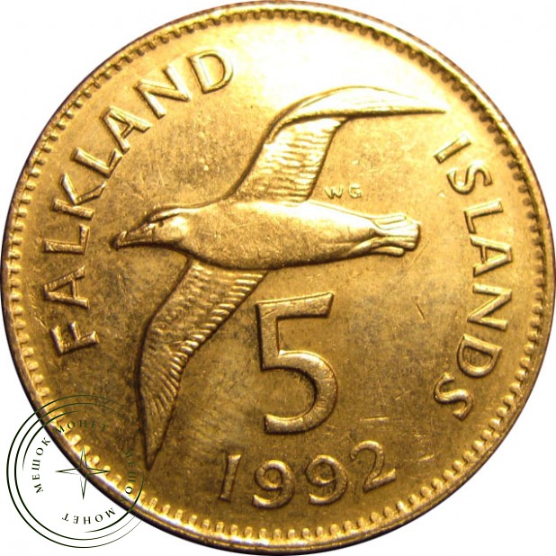 Фолклендские острова 5 пенсов 1992