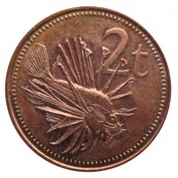 Монета Папуа—Новая Гвинея 2 тоа 1979