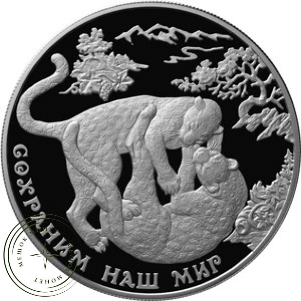 25 рублей 2011 Переднеазиатский леопард