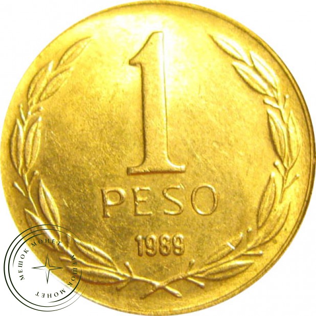 Чили 1 песо 1989