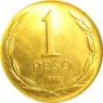 Чили 1 песо 1989
