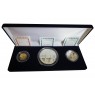 Набор из 3-х официальных монет из драгоценных металлов 70 лет Победы ВОВ