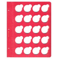 Лист для монет в капсулах диаметром 31 мм (красный)