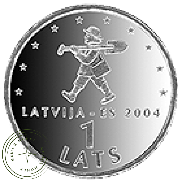 Латвия 1 лат 2004 Спридитис, вступление в ЕС