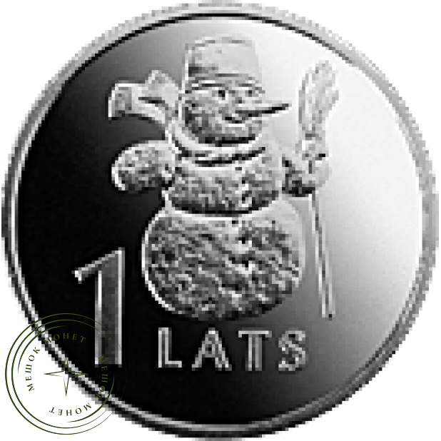 Латвия 1 лат 2007 Снеговик