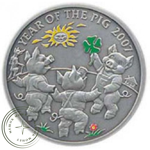 Острова Ниуэ 1 доллар 2006 Три поросенка — 32326423