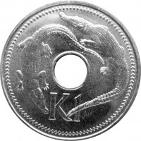 Монета Папуа—Новая Гвинея 1 кина 2004