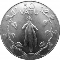 Монета Вануату 50 вату 1990