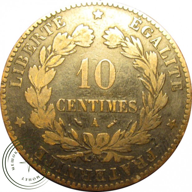Франция 10 сентим 1880