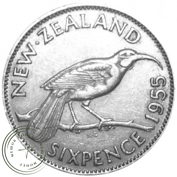 Новая Зеландия 6 пенсов 1965
