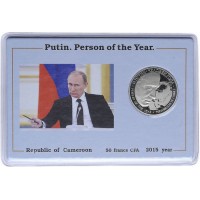 Камерун 50 франков 2015 Человек года Путин, в буклете