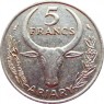 Мадагаскар 5 франков 1966