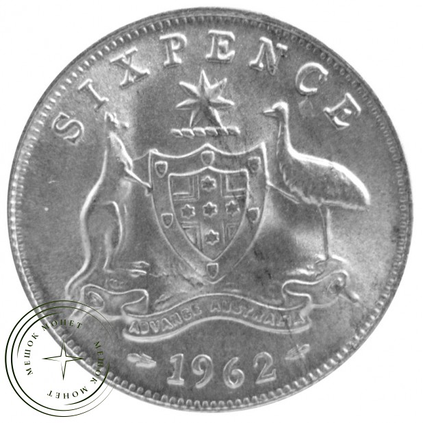 Австралия 6 пенсов 1962