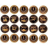 Копия Набор жетонов 1 марка 2002-2004 Калининград Слава русского оружия PROOF