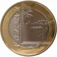 Монета Словения 3 евро 2014 Янеш Пухар