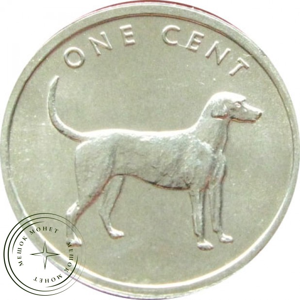 Острова Кука 1 цент 2003 Собака
