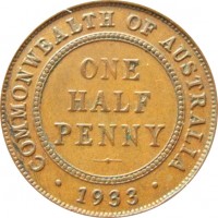 Австралия 1/2 пенни 1933