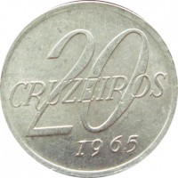Бразилия 20 крузейро 1965