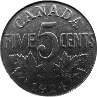 Канада 5 центов 1929