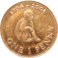 Гибралтар 1 пенни 2004