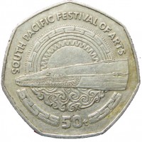 Монета Папуа—Новая Гвинея 50 тоа 1980