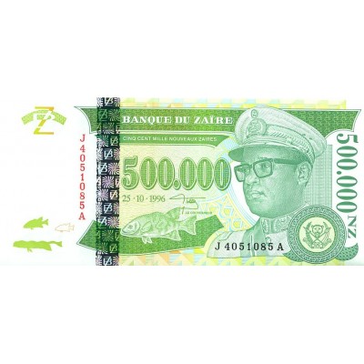 Банкнота Заир 500000 новых заир 1996