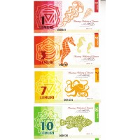 Лемурия Набор 2013 (7 банкнот)