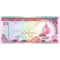 Банкнота Мальдивы 20 руфия 2008