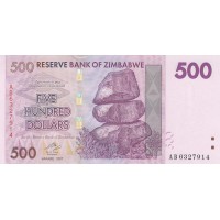Зимбабве 500 долларов 2007