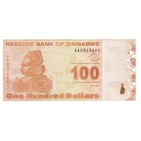 Зимбабве 100 долларов 2009