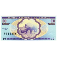 Катанга 10 франков 2013