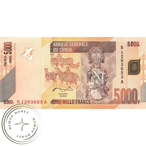 Конго 5000 франков 2005 — 42268196