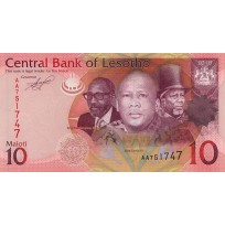Банкнота Лесото 10 малоти 2010