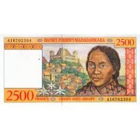Банкнота Мадагаскар 2500 франков 1998
