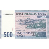 Банкнота Руанда 500 франков 1994