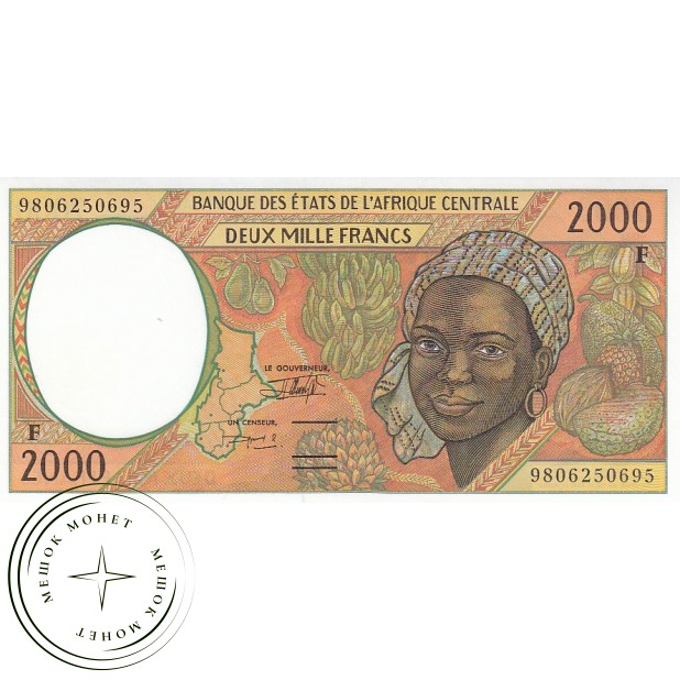 Центральная Африка 2000 франков 1998