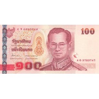 Банкнота Таиланд 100 бат 2004